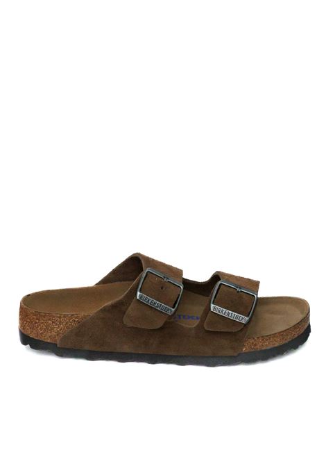 Brown suede sfb arizona sandal BIRKENSTOCK | ARIZONA SFB1030865-DARK TEA